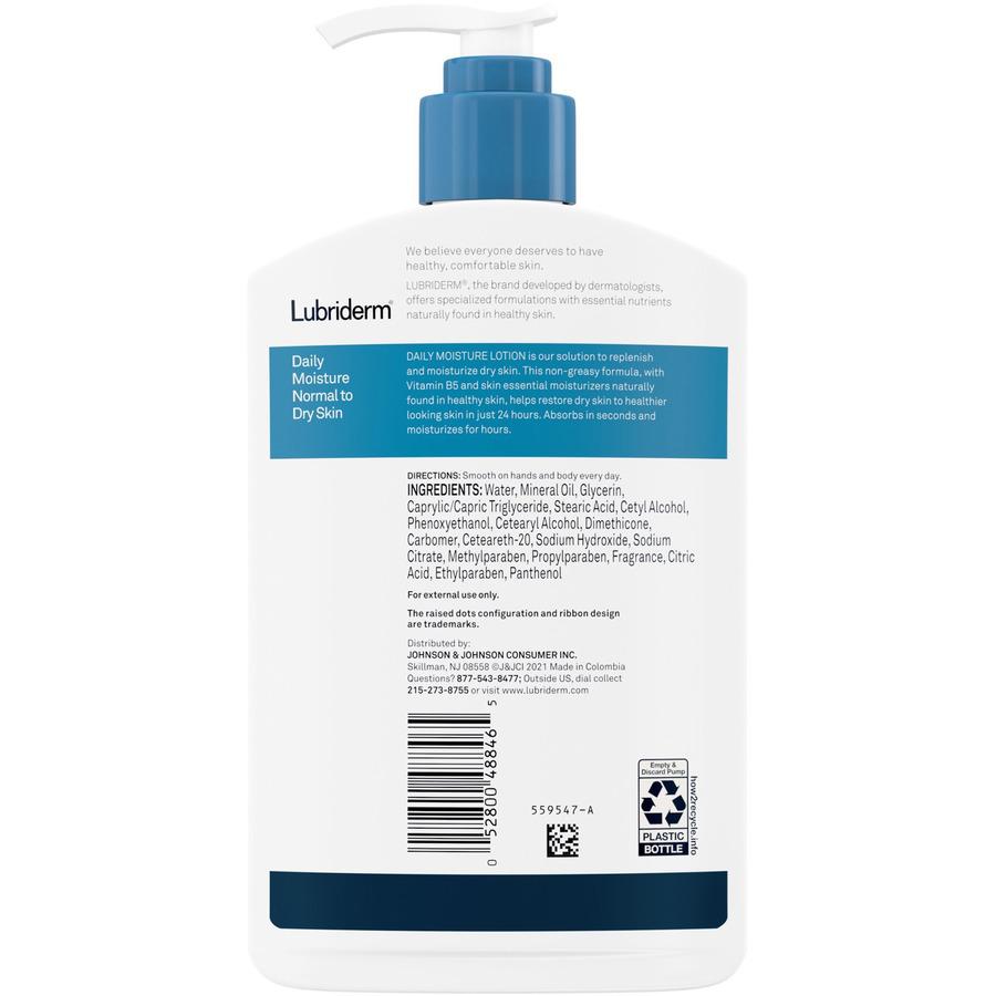 Lubriderm Daily Moisture Lotion - Lotion - 16 fl oz - For Normal, Dry Skin - Moisturising, Non-greasy - 1 Each. Picture 5