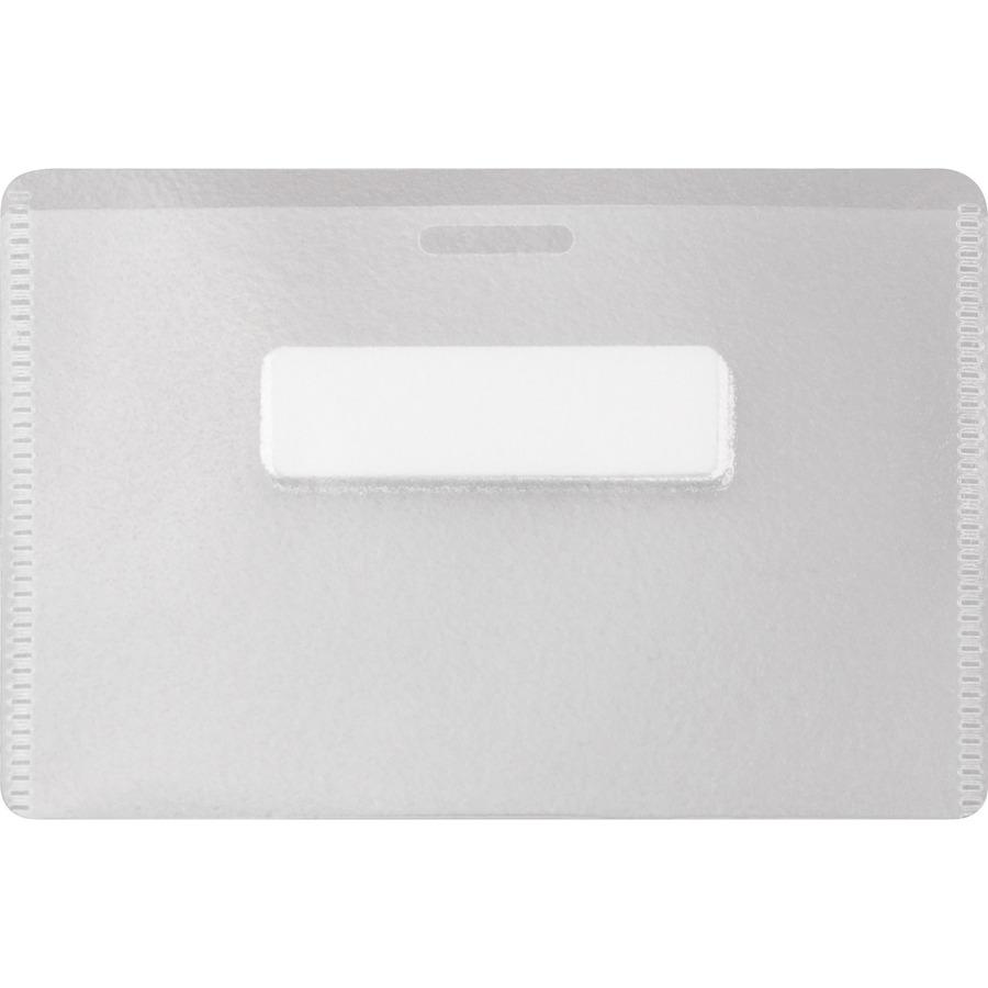 Advantus DIY Magnetic Name Badge Kit - Horizontal - 3.8" x 2.5" x - Plastic - 20 / Pack - White, Clear. Picture 3