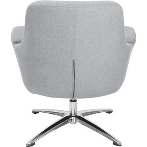 Lorell Nirvana Lounge Chair - Gray Fabric Seat - Gray Fabric Back - Pedestal Base - 1 Each. Picture 7