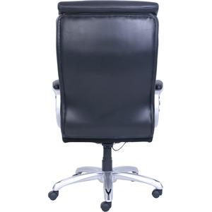 Lorell Wellness by Design Big & Tall Chair with Flexible Air Technology - Black Bonded Leather Seat - Black Bonded Leather Back - 5-star Base - Armrest - 1 Each. Picture 8
