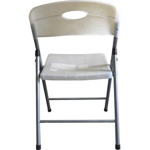 Lorell Heavy-duty Translucent Folding Chairs - Clear Plastic Seat - Clear Plastic Back - 4 / Carton. Picture 3