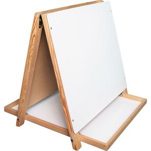 Flipside Dual Surface Table Top Easel - White/Green Surface - Rectangle - Tabletop - Assembly Required - 1 Each. Picture 3