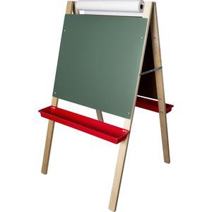 Flipside Adjustable Paper Roll Easel - White/Green Surface - Rectangle - Assembly Required - 1 Each. Picture 3