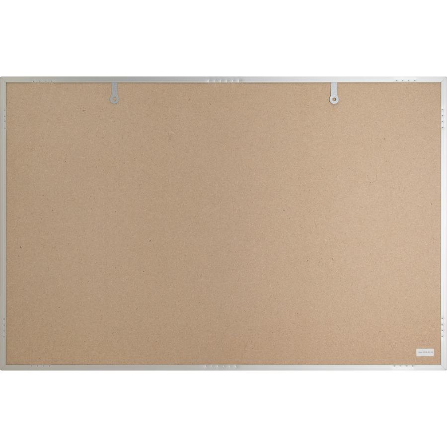 Lorell Bulletin Board - 24" Height x 36" Width - Cork Surface - Long Lasting, Warp Resistant - Brown Aluminum Frame - 1 Each. Picture 5