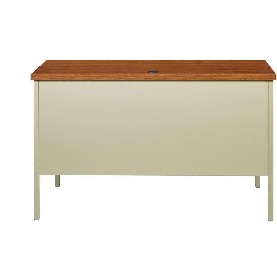 Lorell Fortress Series 45-1/2" Right Single-Pedestal Desk - 45.5" x 24"29.5" , 1.1" Table Top - Box, File Drawer(s) - Single Pedestal on Right Side - Square Edge. Picture 7