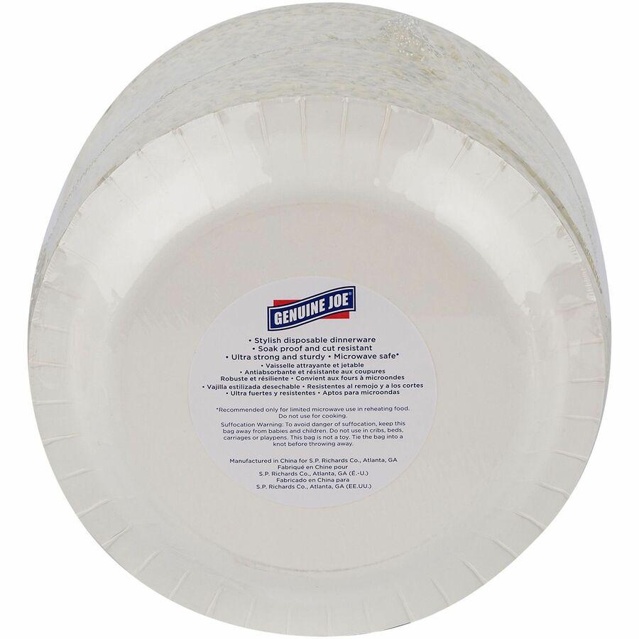 Genuine Joe Printed Paper Plates - Disposable - Assorted - 125 / Pack. Picture 3