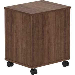 Lorell Relevance Series 2-Drawer File Cabinet - 15.8" x 19.9"22.9" - 2 x File, Box Drawer(s) - Finish: Laminate, Walnut. Picture 7