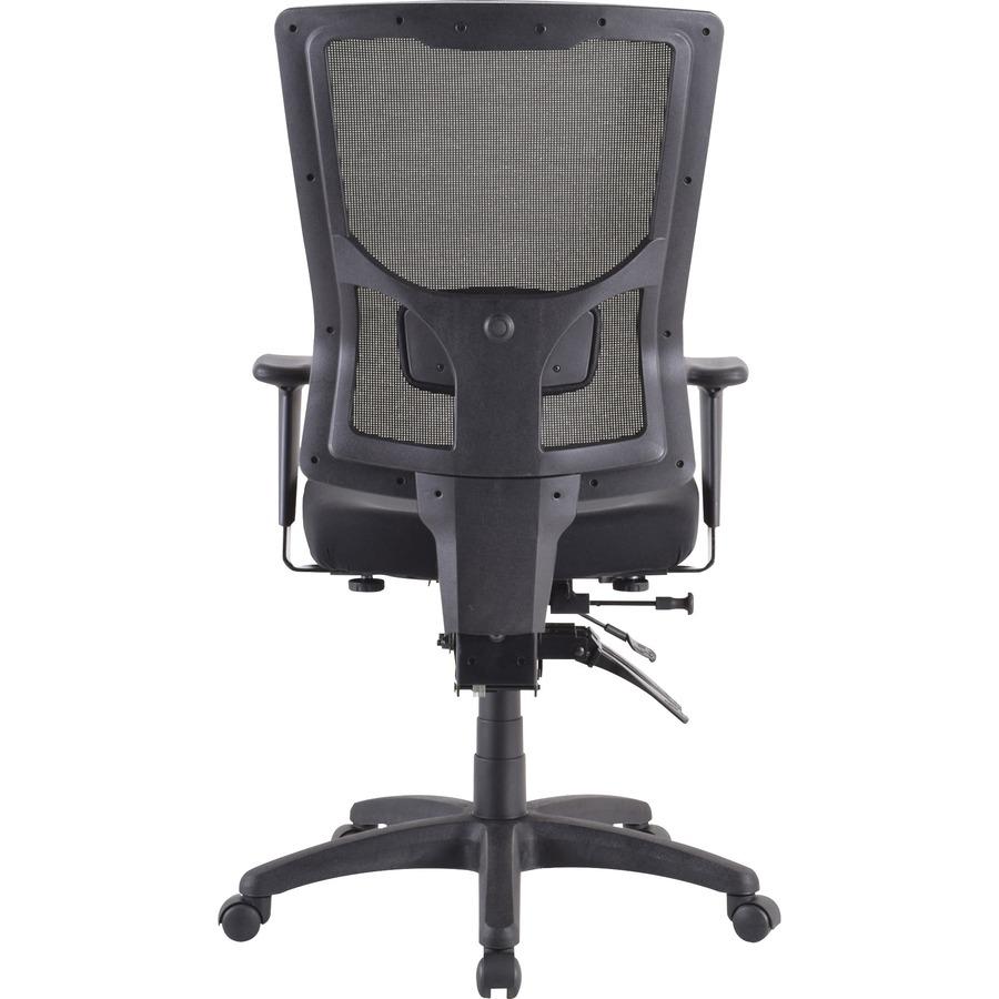 Lorell Conjure Executive High-back Mesh Back Chair - Black Seat - Black Back - 5-star Base - 1 Each. Picture 5