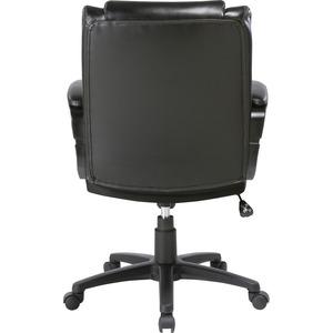 SOHO igh-back Office Chair - Black Bonded Leather Seat - Black Bonded Leather Back - High Back - 5-star Base - 1 Each. Picture 5