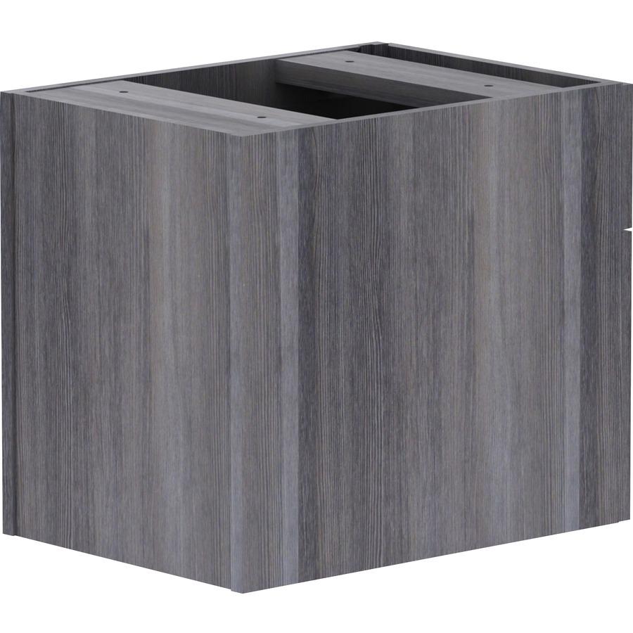 Lorell Essentials Series Box/File Hanging File Cabinet - 16" x 12"28.3" - Box, File Drawer(s) - Finish: Weathered Charcoal, Laminate. Picture 7