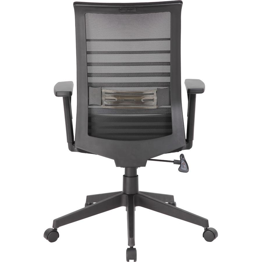 Boss Mesh Task Chair - Black Seat - Black Mesh Back - Black Frame - 5-star Base - 1 Each. Picture 7