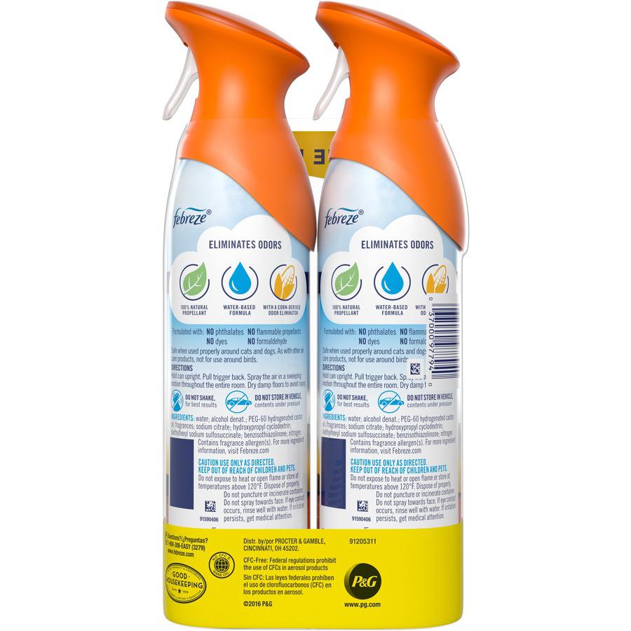 Febreze Hawaiian Air Spray Pack - Liquid - 8.8 fl oz (0.3 quart) - Hawaiian Aloha - 12 / Carton - Odor Neutralizer, VOC-free. Picture 5