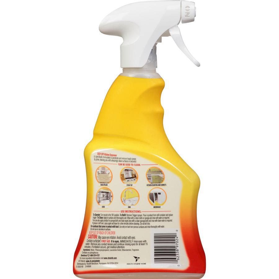 Easy-Off Specialty Kitchen Degreaser - For Multipurpose - 16 fl oz (0.5 quart) - Lemon Scent - 6 / Carton - Clear. Picture 5