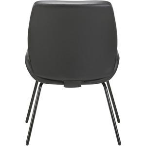 Lorell Bonded Leather U-Shaped Seat Guest Chair - Bonded Leather Seat - Bonded Leather Back - Black - 1 Each. Picture 7