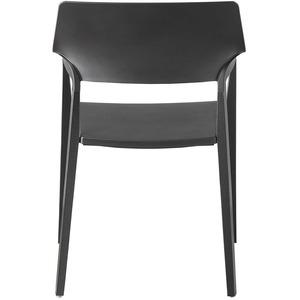 Lorell Wood Legs Stack Chairs - Plastic Seat - Plastic Back - Black - Wood, Plastic - 2 / Carton. Picture 6