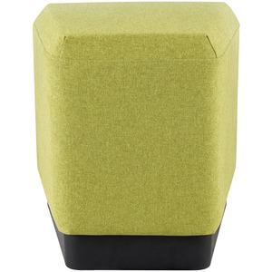 Lorell Contemporary 17" Rectangular Foot Stool - Green Fabric Seat - 1 Each. Picture 2
