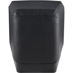 Lorell Contemporary 17" Rectangular Foot Stool - Black Polyurethane Seat - 1 Each. Picture 8