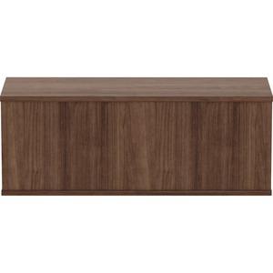 Lorell Panel System Open Storage Cabinet - 18.1" Height x 31.5" Width x 15.8" Depth - Walnut - Laminate - 1 Each. Picture 9