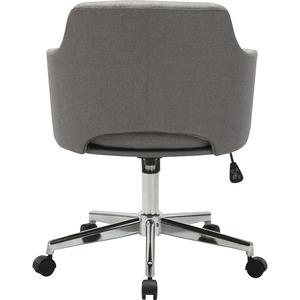 Lorell Mid-century Modern Low-back Task Chair - 24.6" x 24.6" x 34.9". Picture 12