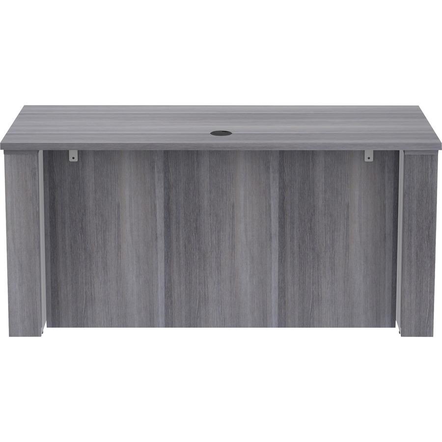 Lorell Essentials Series Sit-to-Stand Desk Shell - 0.1" Top, 1" Edge, 60" x 29"49" - Finish: Weathered Charcoal. Picture 7
