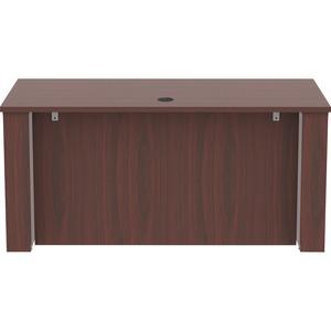 Lorell Essentials 60" Sit-to-Stand Desk Shell - 0.1" Top, 1" Edge, 60" x 29" x 49" - Material: Polyvinyl Chloride (PVC) Edge - Finish: Mahogany Laminate Top, Mahogany. Picture 6