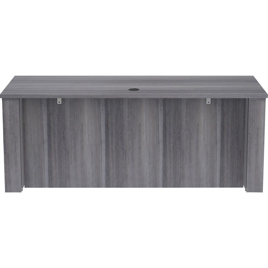 Lorell Essentials 72" Sit-to-Stand Desk Shell - 0.1" Top, 1" Edge, 72" x 29" x 49" - Material: Polyvinyl Chloride (PVC) Edge - Finish: Laminate Top, Weathered Charcoal. Picture 7