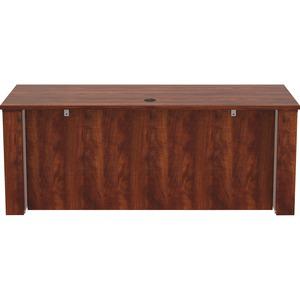 Lorell Essentials Series Sit-to-Stand Desk Shell - 0.1" Top, 1" Edge, 72" x 29"49" - Finish: Cherry - Laminate Table Top. Picture 7