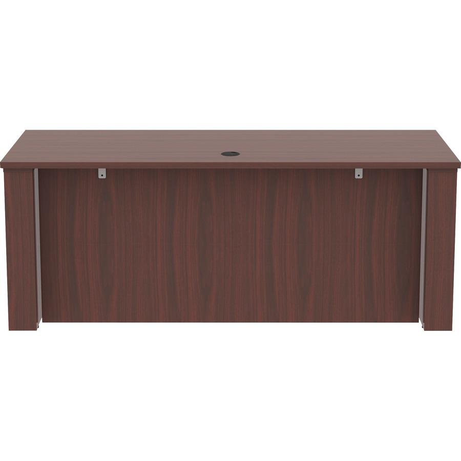 Lorell Essentials Series Sit-to-Stand Desk Shell - 0.1" Top, 1" Edge, 72" x 29"49" - Finish: Mahogany - Laminate Table Top. Picture 8