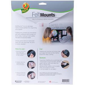 Duck Brand Felt Mounts Self-Sticking Memo Board - 23" Height x 18" Width - Black Surface - Damage Resistant, Dual Sided, Self-stick - 1 Each. Picture 7