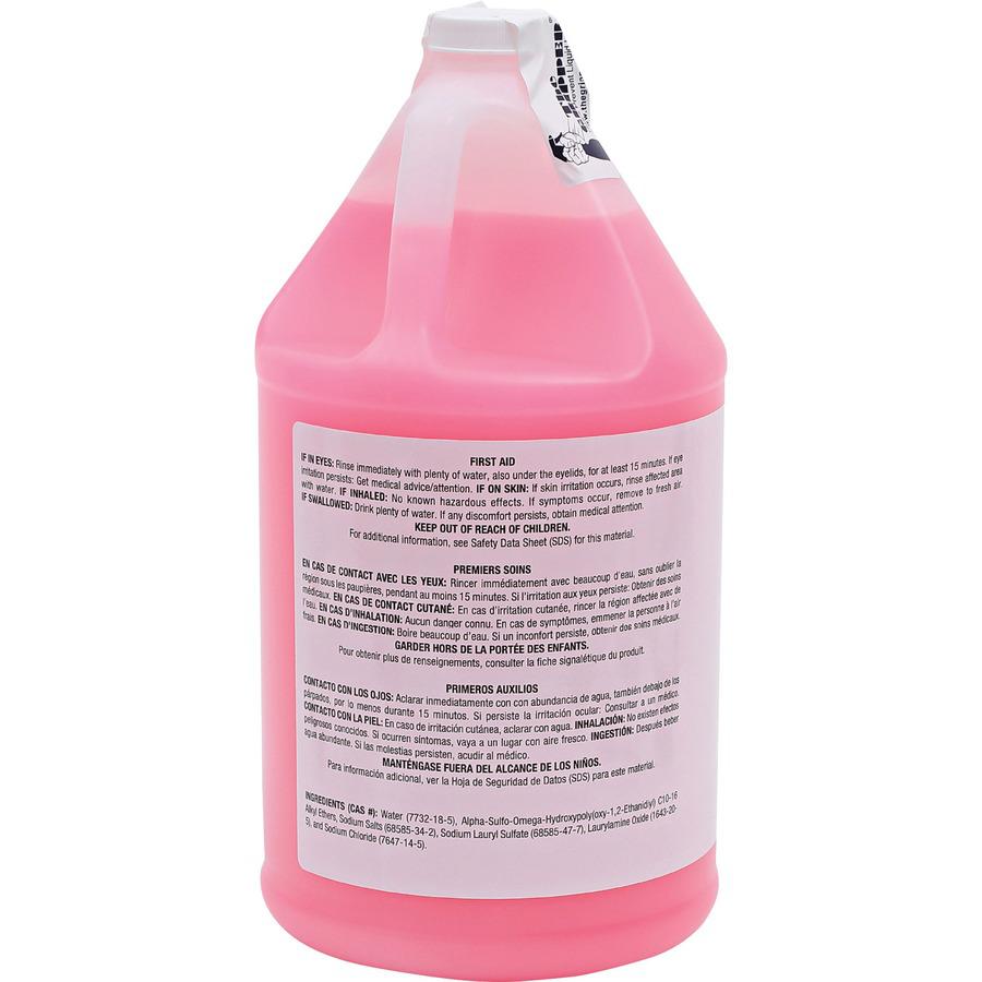 Genuine Joe Pink Lotion Soap - 1 gal (3.8 L) - Pump Bottle Dispenser - Hand, Skin - Pink - Rich Lather - 1 Each. Picture 4