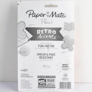 Paper Mate Flair Medium Point Pens - Medium Pen Point - Assorted Water Based Ink - 12 / Pack. Picture 5