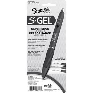 Sharpie S-Gel Pens - 0.7 mm Pen Point Size - Black Gel-based Ink - Fashion Blue Barrel - 1 Pack. Picture 2