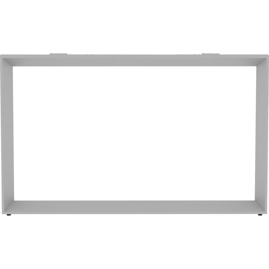 Lorell Relevance Series Wide Side Leg - 45.5" x 4" x 28.5" - Material: Metal Frame - Finish: Silver, Powder Coated. Picture 5