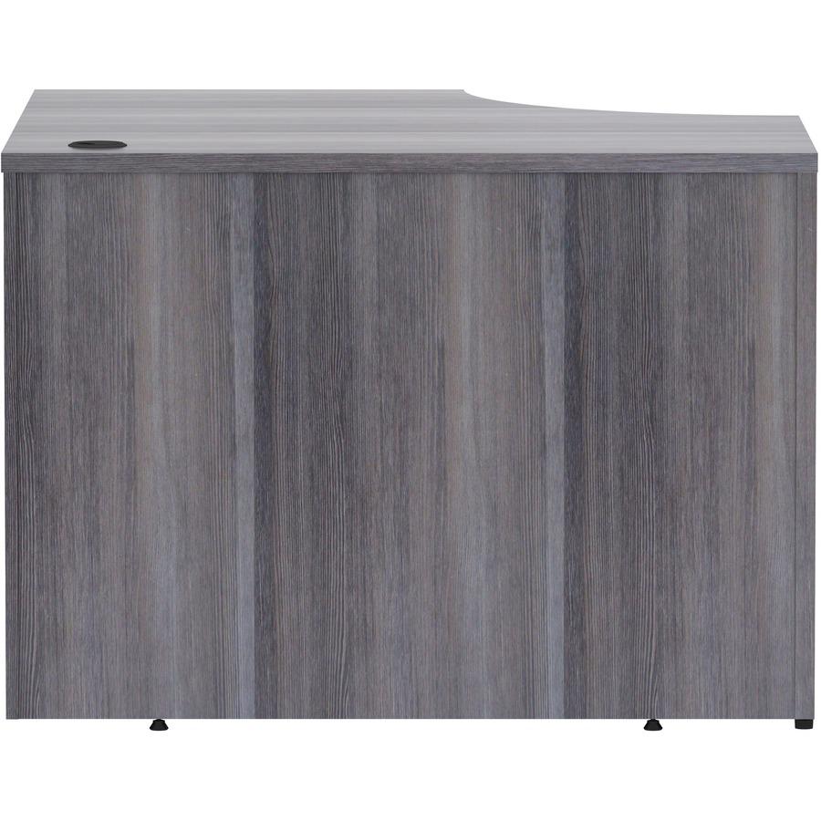 Lorell Essentials Series Corner Desk - 42" x 24"29.5" Desk, 1" Top - Finish: Weathered Charcoal Laminate. Picture 5