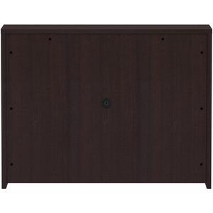 Lorell Essentials Series Stack-on Hutch with Doors - 48" x 15"36" - 3 Door(s) - Finish: Espresso Laminate. Picture 3