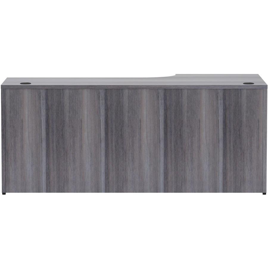 Lorell Essentials Series Left Corner Credenza - 72" x 36" x 24"29.5" Credenza, 1" Top - Finish: Weathered Charcoal Laminate. Picture 5