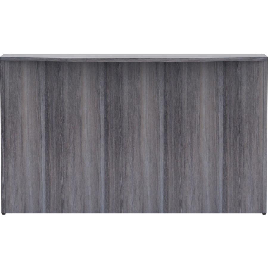 Lorell Essentials Series Front Reception Desk - 72" x 36"42.5" Desk, 1" Top - Finish: Weathered Charcoal Laminate. Picture 5