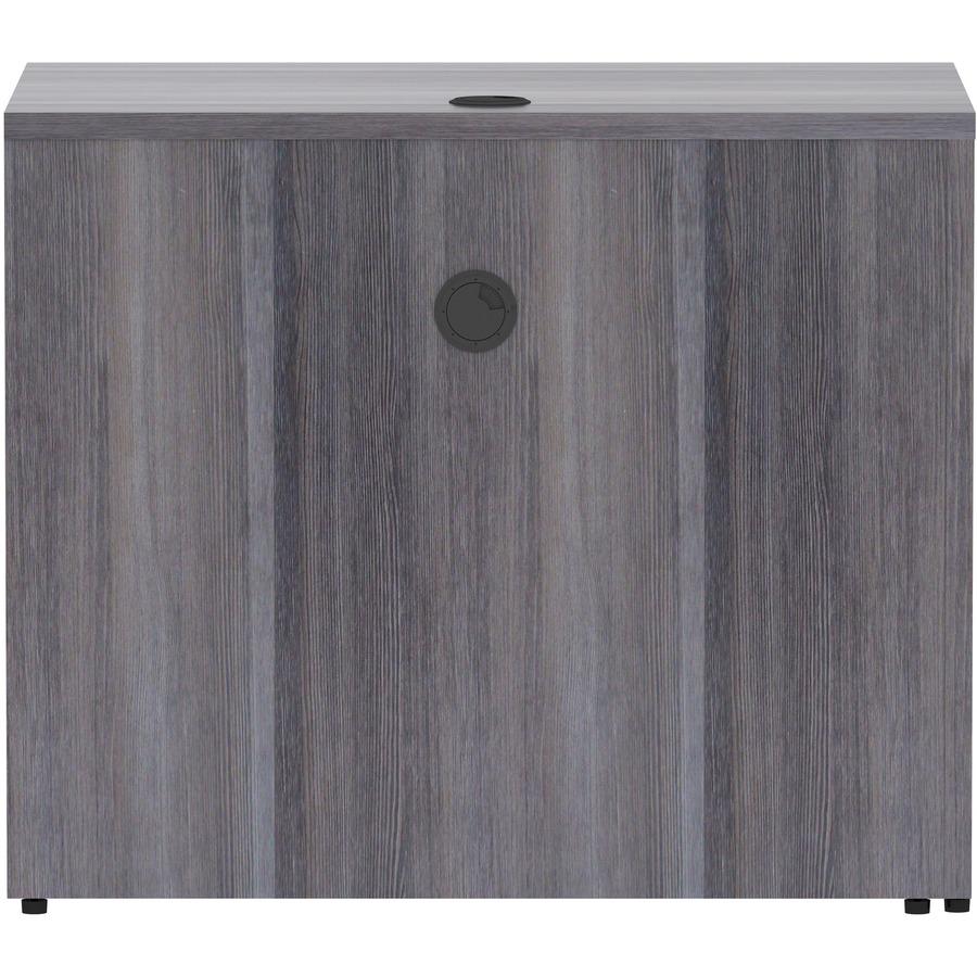 Lorell Essentials Series Return Shell - 35" x 24"29.5" Return Shell, 1" Top - Finish: Weathered Charcoal Laminate. Picture 5