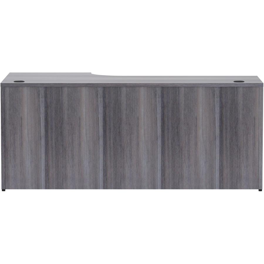 Lorell Essentials Seriese Right Corner Credenza - 72" x 36" x 24"29.5" Credenza, 1" Top - Finish: Weathered Charcoal Laminate. Picture 5