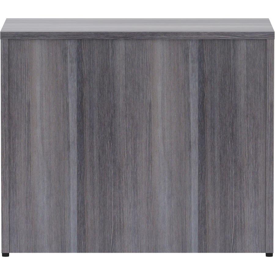 Lorell Essentials Series Box/Box/File Lateral File - 35.5" x 22"29.5" Lateral File, 1" Top - 4 x File, Box Drawer(s) - Finish: Weathered Charcoal Laminate. Picture 5