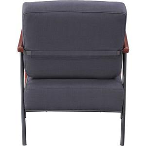 Lorell Upholstered Rubber Wood Lounge Chair - Black Fabric Seat - Fabric Back - Black - 1 Each. Picture 10