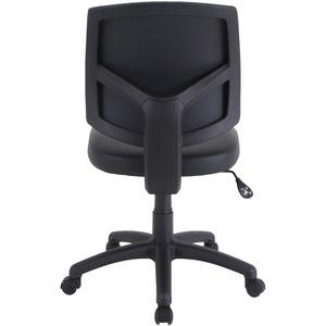 Lorell Task Chair - Polyvinyl Chloride (PVC) Seat - Polyvinyl Chloride (PVC) Back - 5-star Base - Black - 1 Each. Picture 12