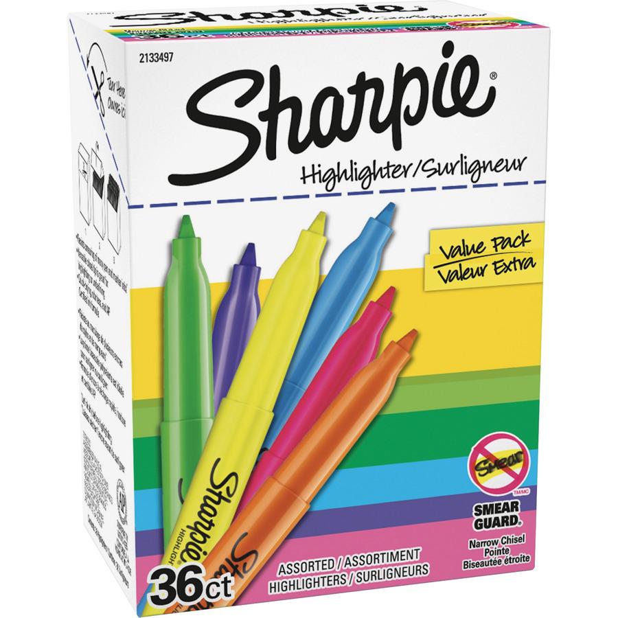 Sharpie 36-Count Pocket Highlighters - Narrow Marker Point Style - Assorted - 36 / Box. Picture 4
