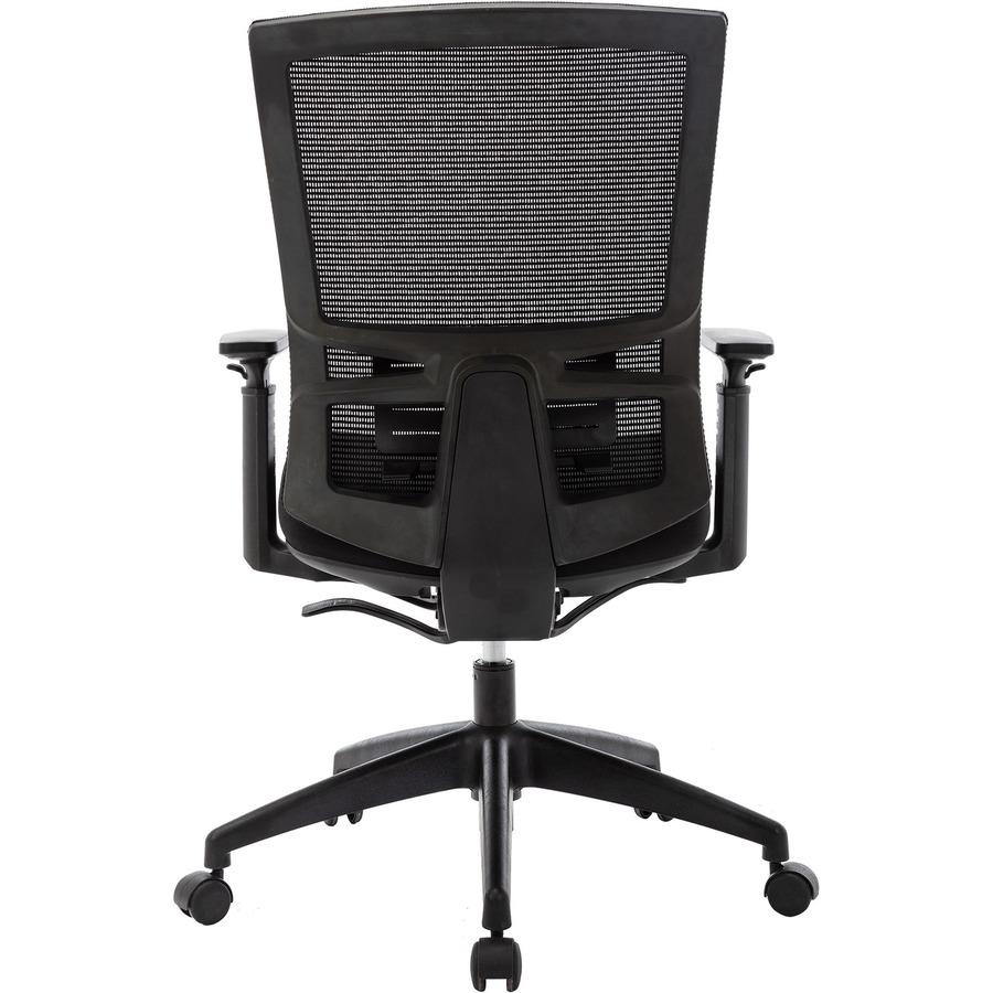 Lorell Mesh Mid-back Office Chair - Fabric Seat - Mid Back - 5-star Base - Black - 1 Each. Picture 13