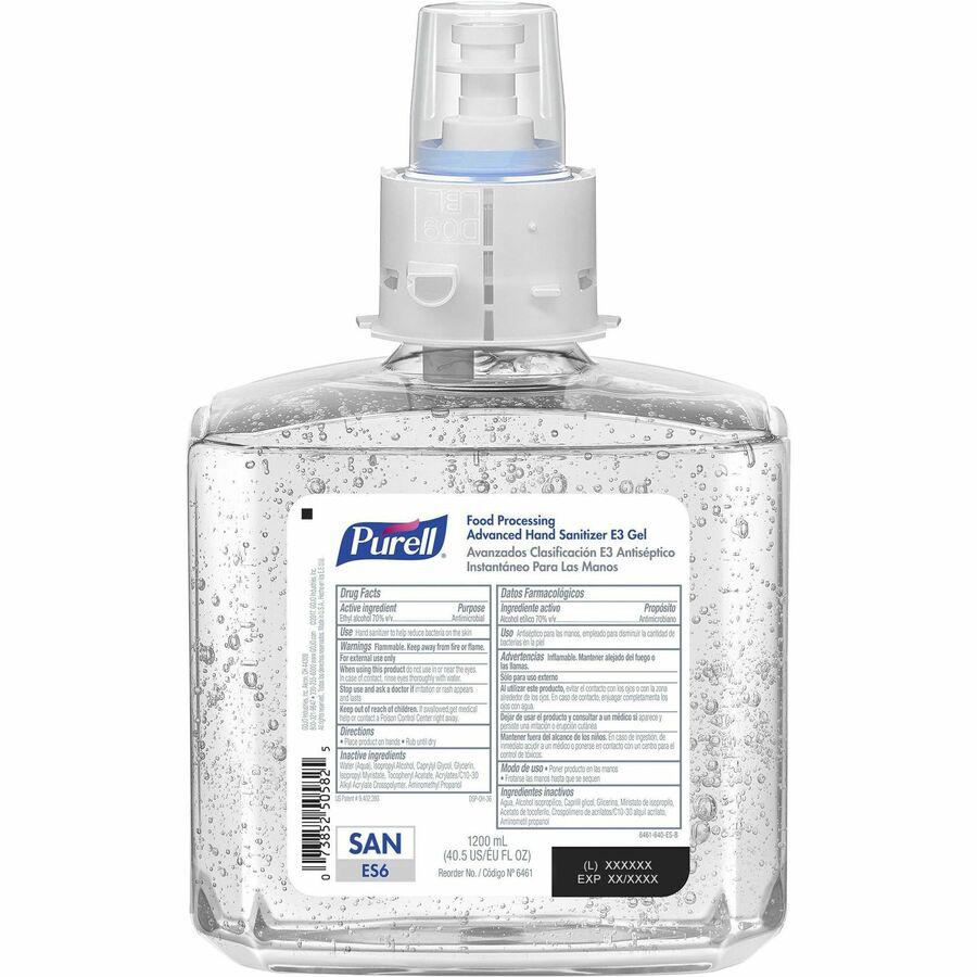 PURELL&reg; Hand Sanitizer Gel Refill - 40.6 fl oz (1200 mL) - Bacteria Remover, Kill Germs, Food Remover - Hand - Dye-free, Fragrance-free, No Rinse, Hygienic - 2 / Carton. Picture 3