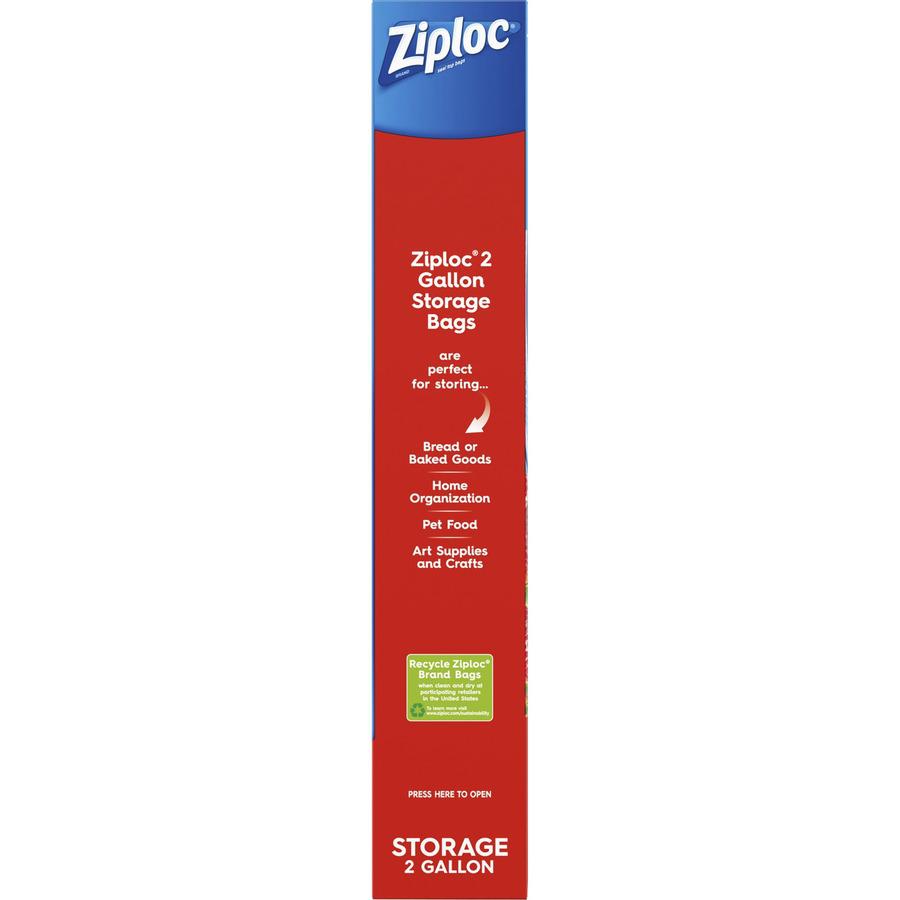 Ziploc&reg; 2-gallon Storage Bags - Extra Large Size - 2 gal Capacity - 13" Width - Zipper Closure - Plastic - 12/Box - Food, Money, Vegetables, Fruit, Yarn, Cosmetics, Business Card, Map, Meat, Seafo. Picture 5
