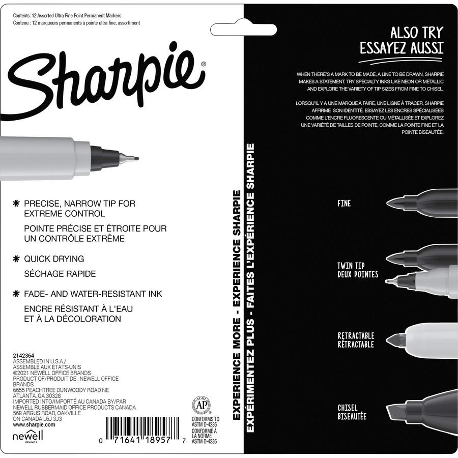 Sharpie Mystic Gems Permanent Markers - Ultra Fine Marker Point - Multi - 12 / Pack. Picture 3