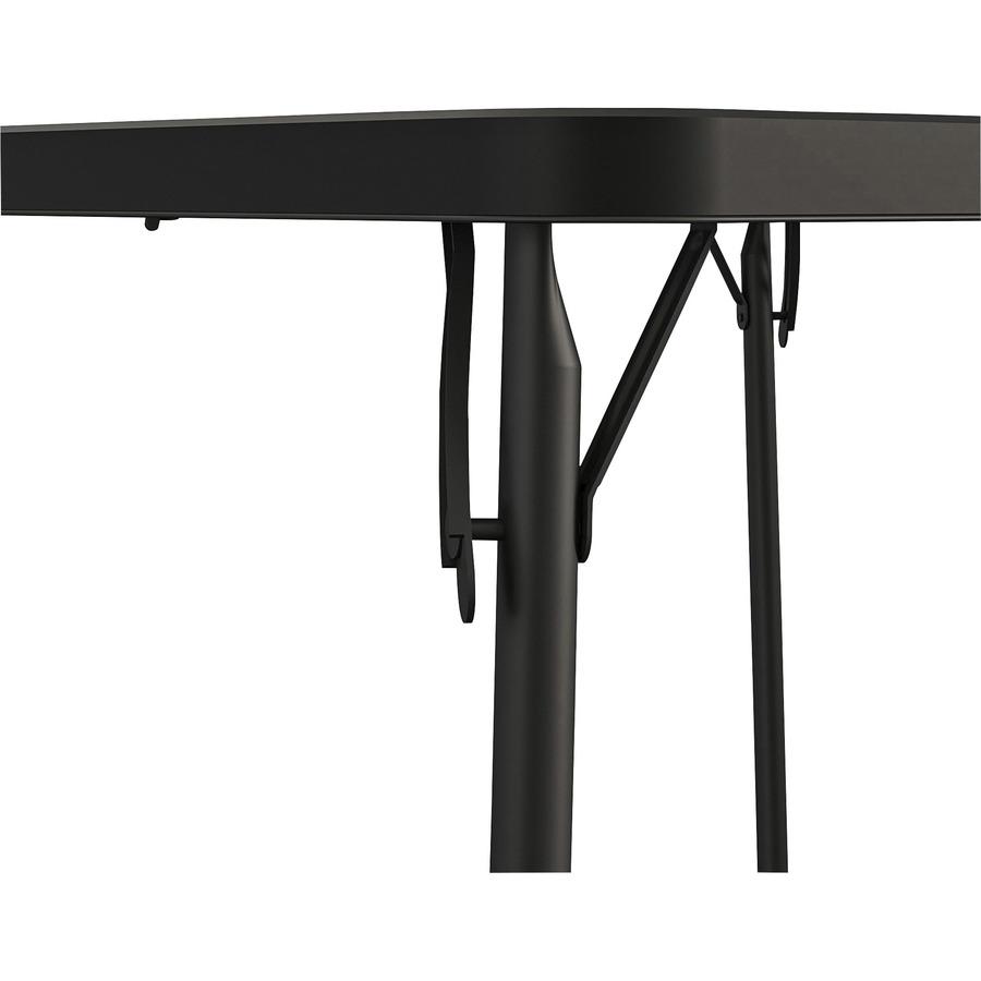 Cosco XL Fold-in-Half Card Table - Four Leg Base - 4 Legs - 200 lb Capacity x 38.50" Table Top Width x 38.50" Table Top Depth - 29.50" Height - Black - 1 Each. Picture 8