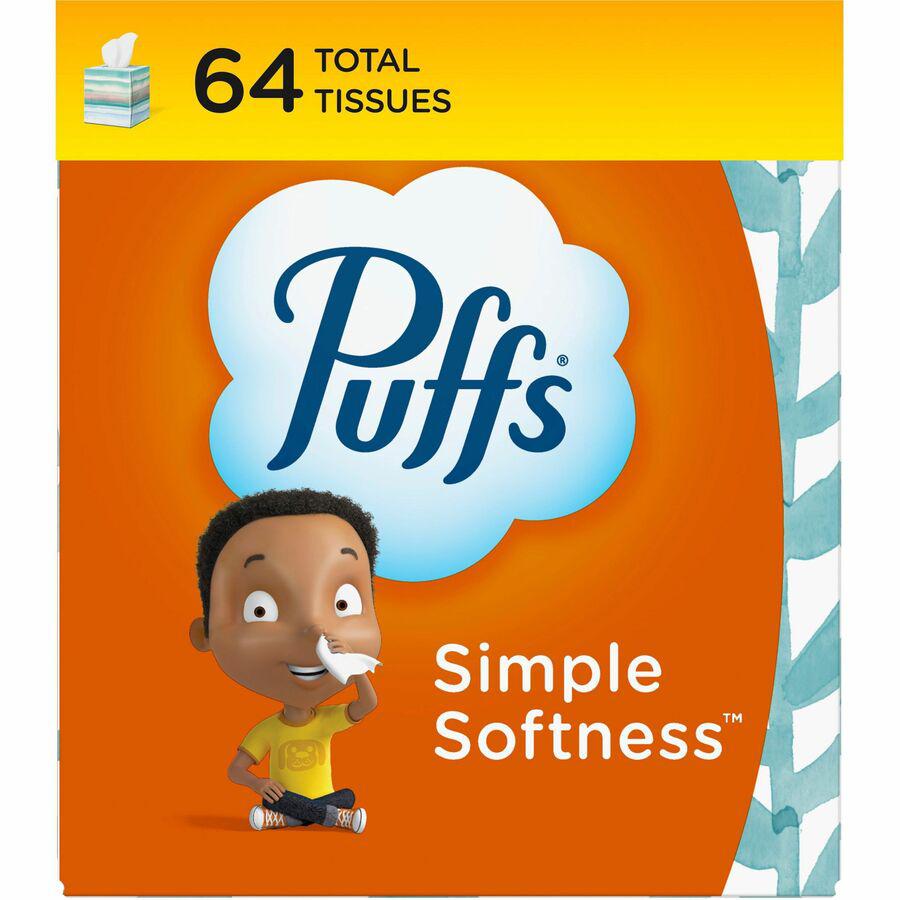 Puffs Basic Facial Tissue - 2 Ply - 8.40" x 8.20" - White - 64 Per Box - 24 / Carton. Picture 5