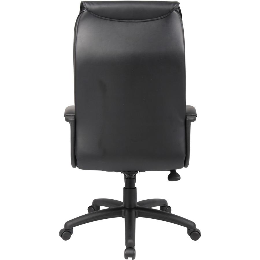Boss Executive Leather Plus Chair - Black LeatherPlus Seat - Black LeatherPlus Back - 5-star Base - Armrest - 1 Each. Picture 2
